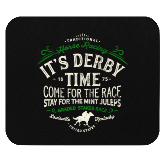 Derby Time Louisville Kentucky Horse Racing Mouse Pads