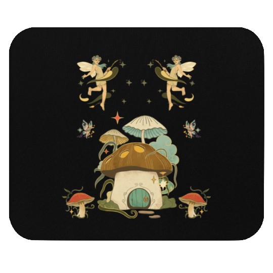 Fantasy mushroom House Elves Design Mouse Pads