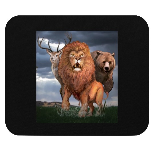 Wild animals art Mouse Pads