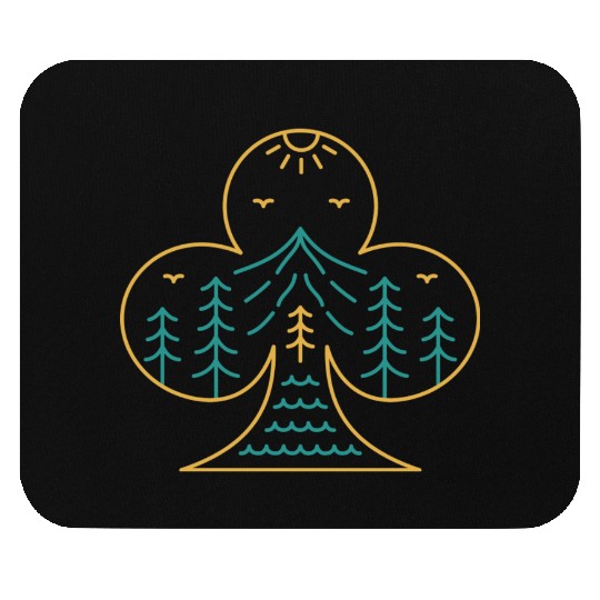 Playing Card Club Symbol Of Nature Mouse Pads