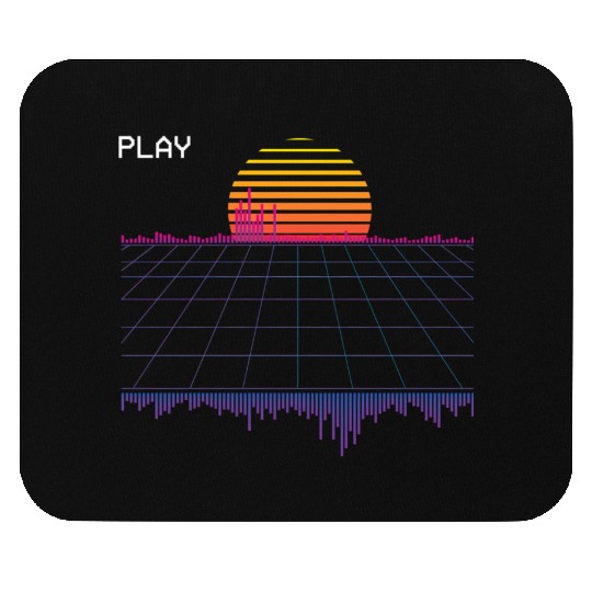 Outrun Synthwave Retrowave Wave Sunset Aesthetic Mouse Pads