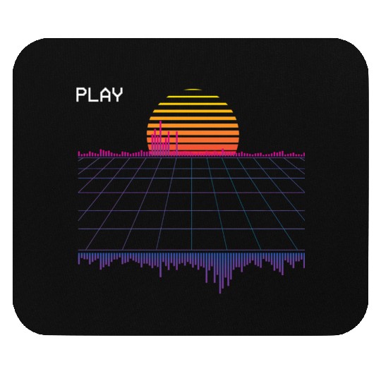 Outrun Synthwave Retrowave Wave Sunset Aesthetic Mouse Pads