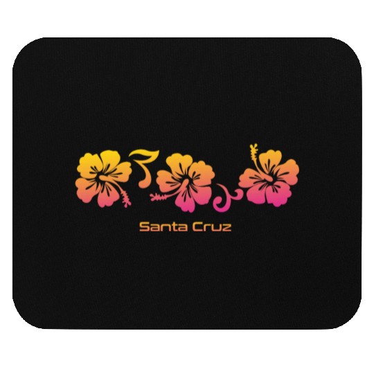 Santa Cruz California Hibiscus Souvenir Vacation Mouse Pads