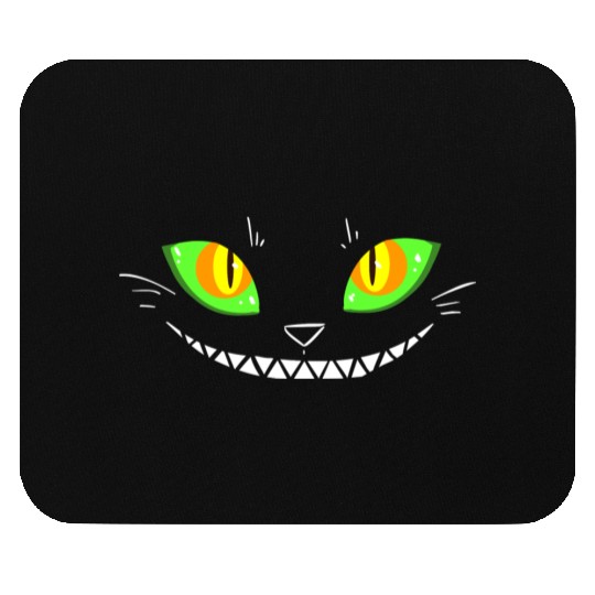 Creepy Cat Face Mouse Pads