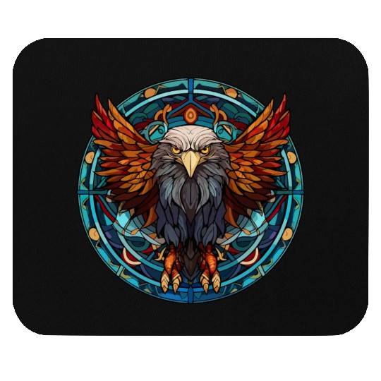 Stained Glass Eagle (1 of 4) Mouse Pads