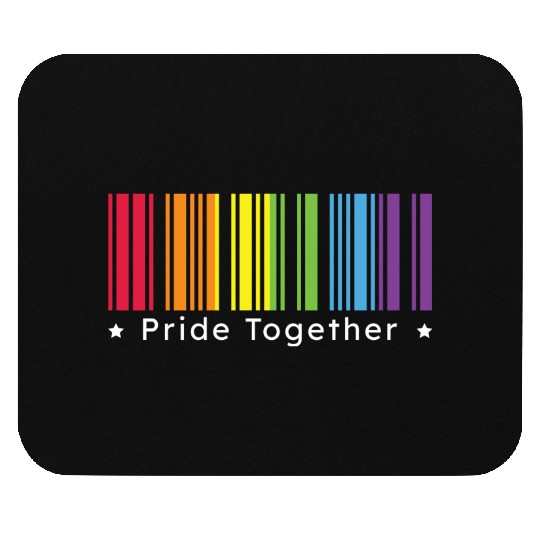 Pride Together, Rainbow Barcode : Pride Month Gift Mouse Pads