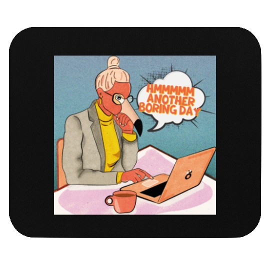 a flamingo having another boring day Mouse Pads