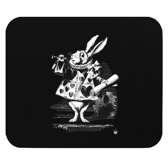 Easter Bunny Alice-In-Wonderland White Rabbit Mouse Pads