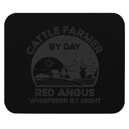 Cattle Farmer Whirer Cow Rancher Red Mouse Pads