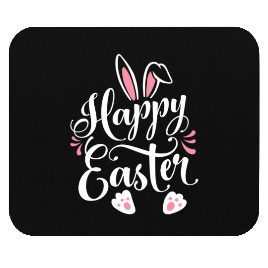 Happy Easter Bunny Rabbit Face Easter Day Mouse Pads