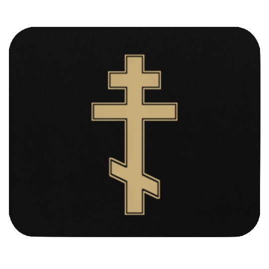 Russian Orthodox Cross Slavo Byzantine Cross Mouse Pads