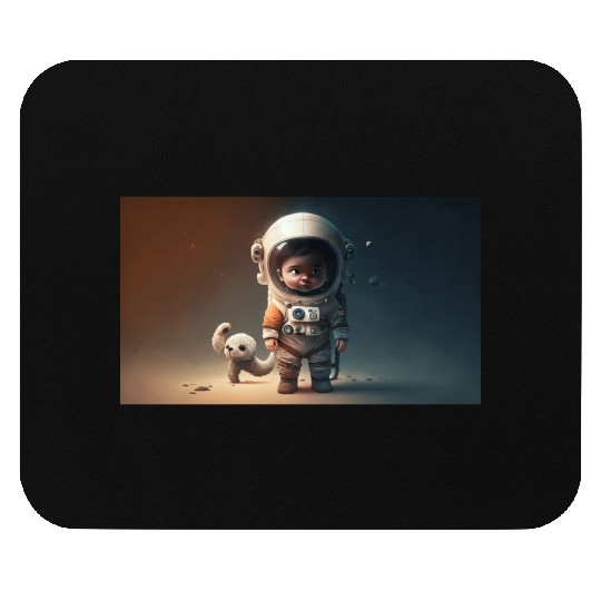 Cosmic Steps: The Baby Astronaut's Journey Mouse Pads