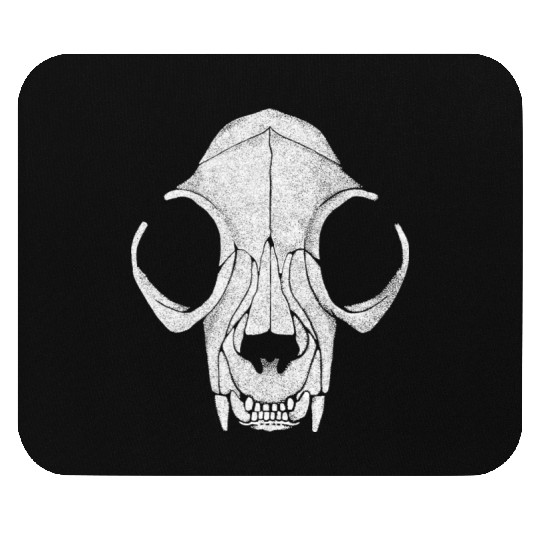 Cat Skull Pointillism Mouse Pads
