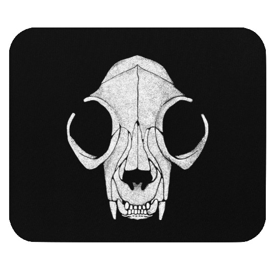 Cat Skull Pointillism Mouse Pads