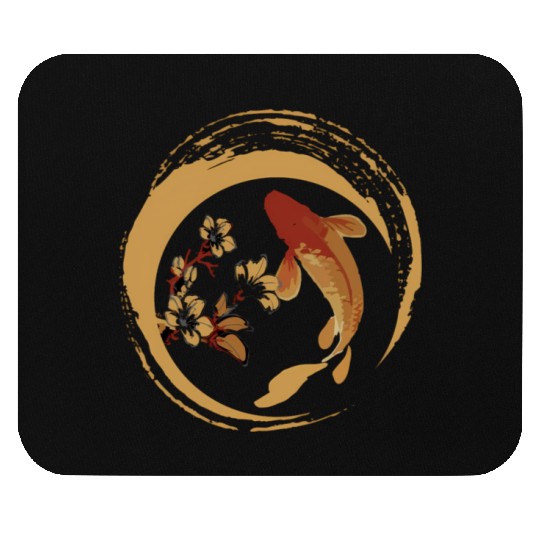 Koi Fish Japanese Koi Carp Cherry Blossom Sakura Mouse Pads