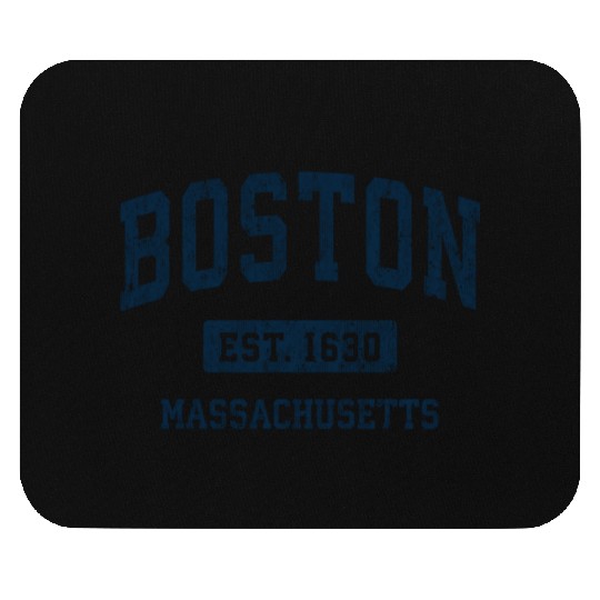 Boston Massachusetts Ma Vintage Athletic Mouse Pads