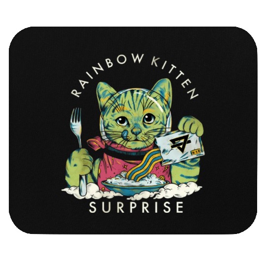 Rainbow Kitten Surprise Mouse Pads