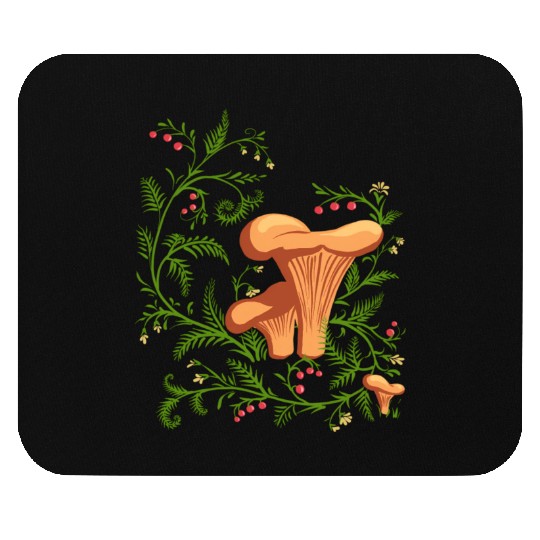 Forest Mushrooms Floral Fungi Ukrainian Vyshyvanka Mouse Pads
