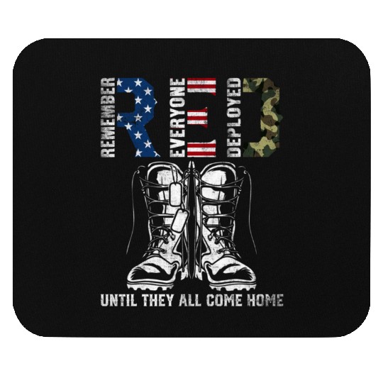 Remember Everyone Deployed Us Flag Camouflage Red Mouse Pads
