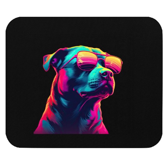 Retro Woof A Dog s Synthwave Adventure Mouse Pads
