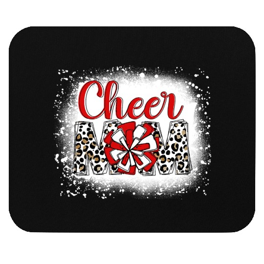 Cheer Mom Leopard Cheerleader Bleached Mother Mouse Pads