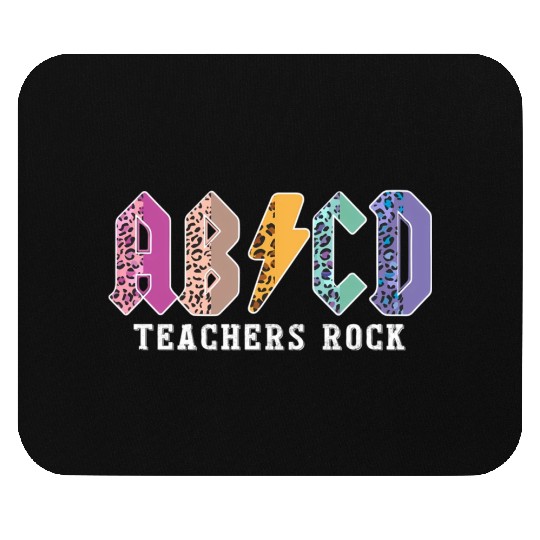 Teacher Abcd Roc Colorful Leopard in Mouse Pads