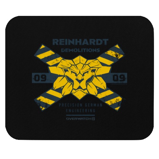 Overwatch 2 Reinhardt Demolitions Icon Logo Mouse Pads
