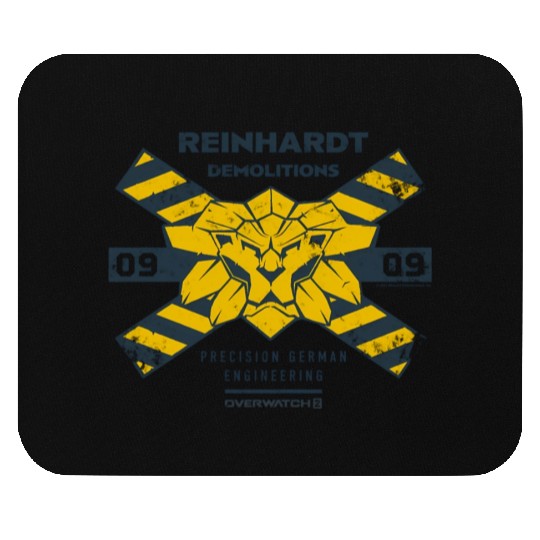 Overwatch 2 Reinhardt Demolitions Icon Logo Mouse Pads