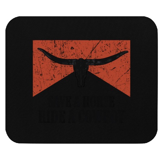 Bull ull Save A Horse Ride A Cowboy Western Mouse Pads