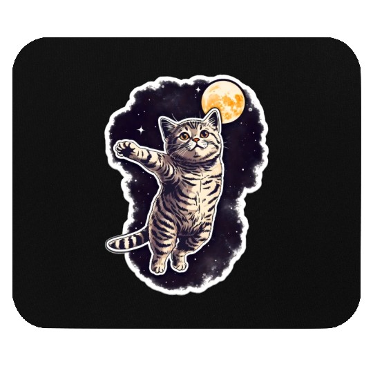 Space cat Mouse Pads