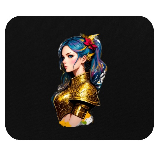 Artistic Comic Style Nordic Medieval Fantasy Woman Mouse Pads