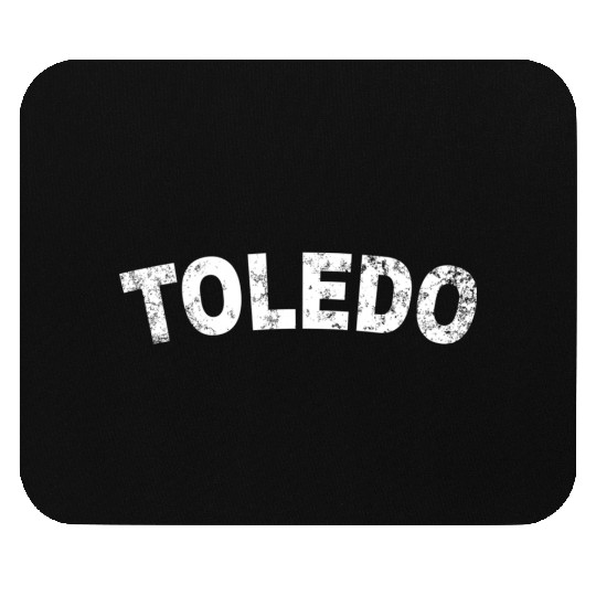 Toledo White Text Mouse Pads