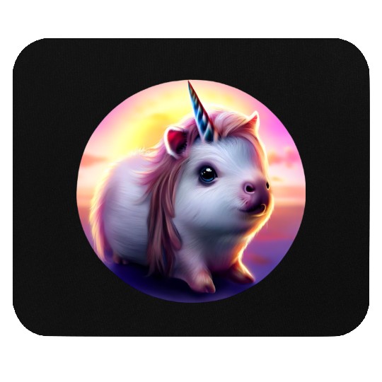 Guinea pig unicorn Mouse Pads