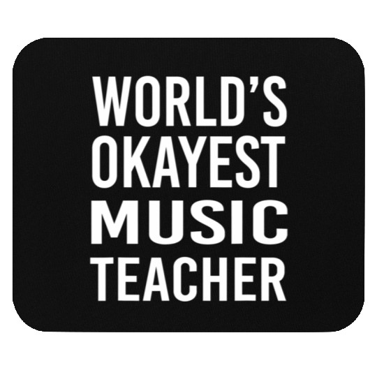 World's Okayest Music Teacher Funny Guitar Mouse Pads