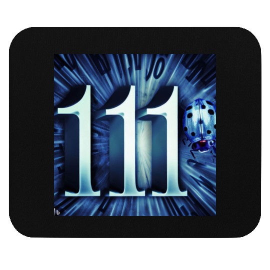 Aqua Charm: Lucky 1111 Ladybug Mouse Pads