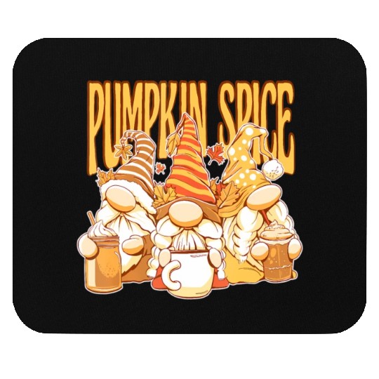 Gnomes Autumn Season Pumpkin Spice Hallothanksmas Mouse Pads