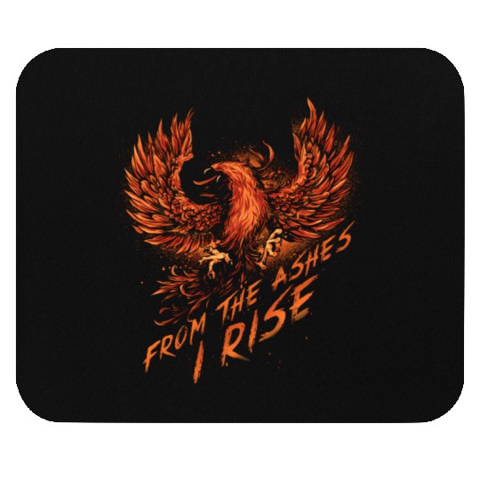 From The Ashes I Rise Motivational Phoenix Mouse Pads