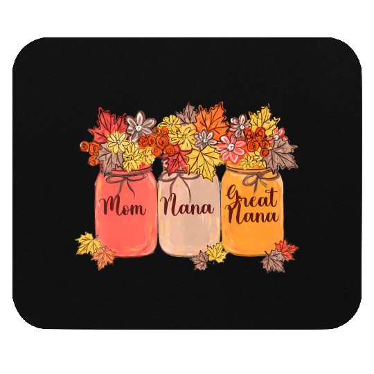Mom Nana Great Nana Flowers Jars Autumn Mouse Pads