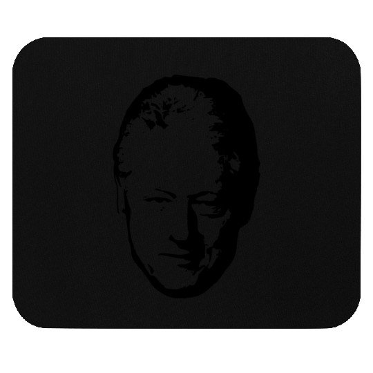 Bill Clinton Black On White Pop Art Mouse Pads