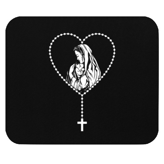 Catholic Christian Rosary Cross Guadalupe Virgin Mouse Pads