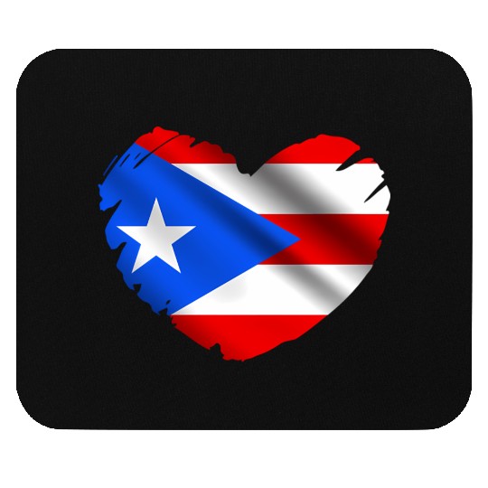 Puerto Rico Flag On Shape Of He Puerto Ricans Mouse Pads