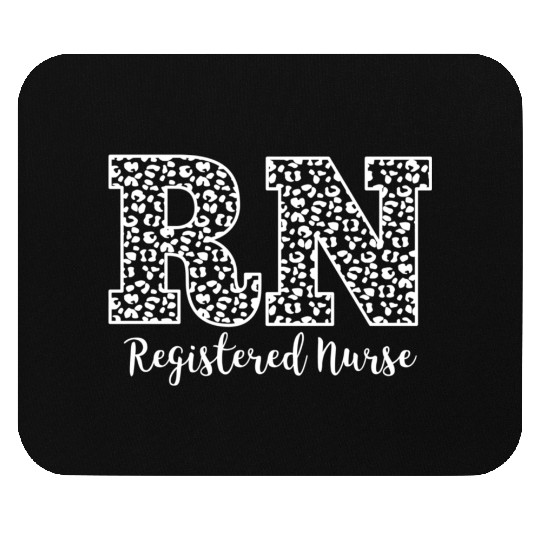Registered Nurse Rn Leopard Nursing School Nurse Mouse Pads