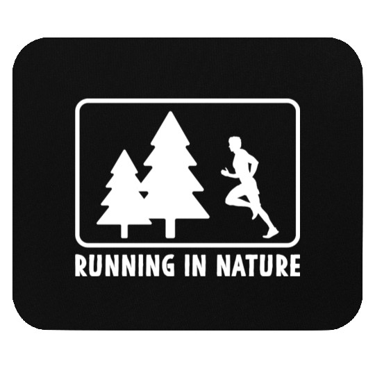 Runners Running In Nature Marathon Training Mouse Pads