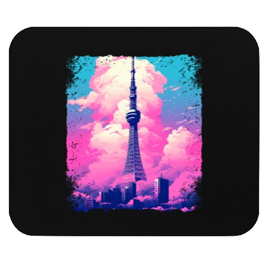 Aesthetic Tokyo Skytree Vaporwave Japanese Sight Mouse Pads