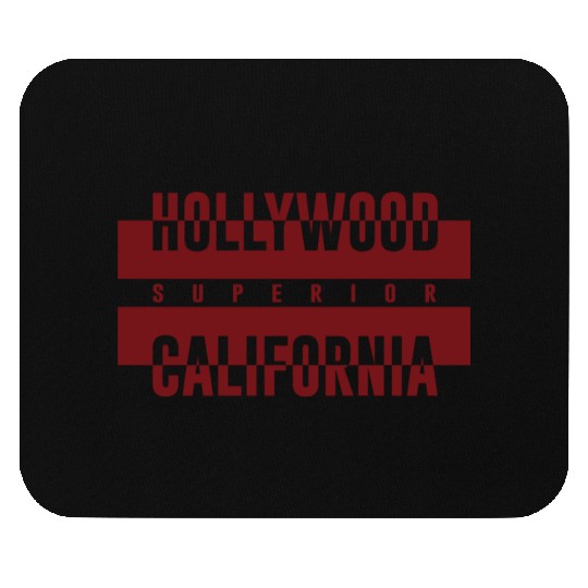 Hollywood California red Mouse Pads