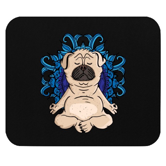 Zen Buddhism Meditation Gift Dog Lover Women Yoga Mouse Pads