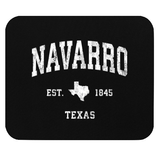 Navarro Texas Tx Vintage Athletic Mouse Pads