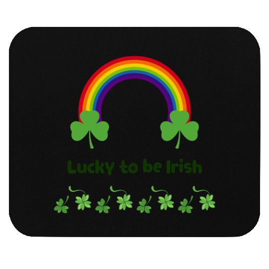 Lucky to be Irish green Mouse Pads