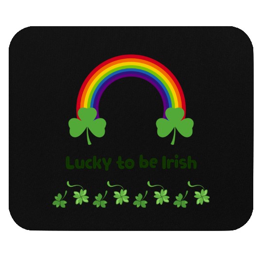Lucky to be Irish green Mouse Pads