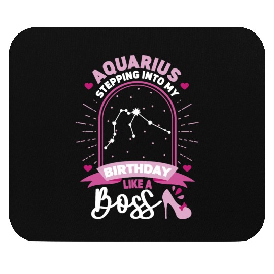 Aquarius Stepping Into Astrology Birth Sign Mouse Pads